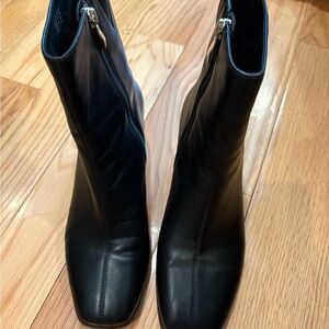 Deltan Black Zip Ankle Boots